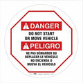 Traffic Sign, 16 in Height, 16 in Width, Vinyl, Circle, English, French, Spanish
