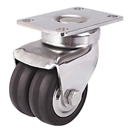 Plate Caster, 330 lb. Load Rating, Rigid