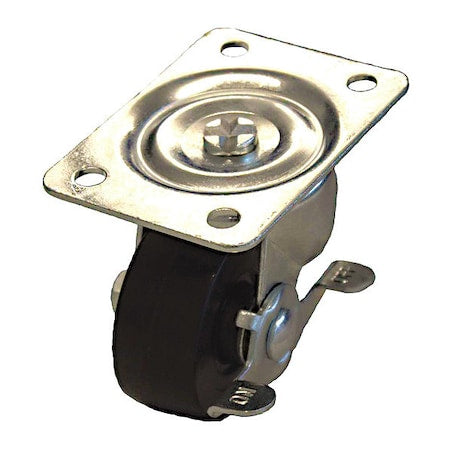 Plate Caster, 175 lb. Load Rating, Swivel