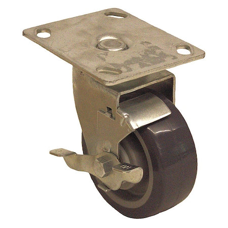 Plate Caster, 240 lb. Load Rating, Swivel