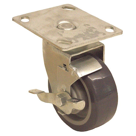 Plate Caster, 350 lb. Load Rating, Swivel