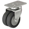 Plate Caster, 220 lb. Load Rating, Swivel