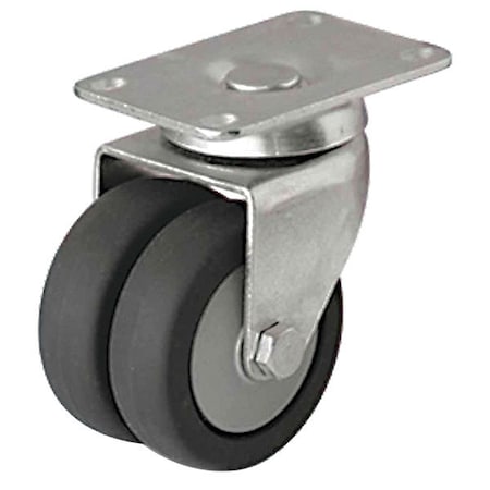 Plate Caster, 220 lb. Load Rating, Swivel