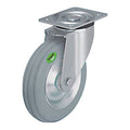 Solid Rubber Caster, 155 lb. Load, Swivel