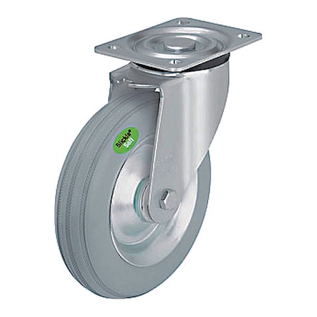 Solid Rubber Caster, 155 lb. Load, Swivel