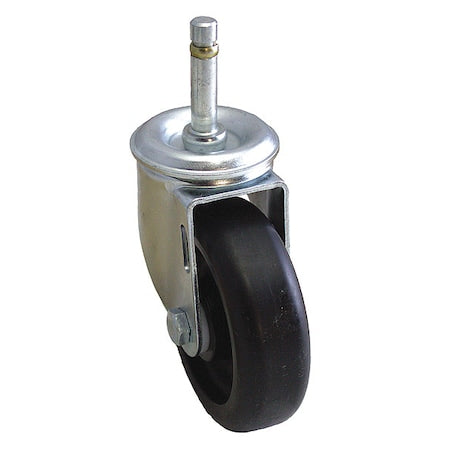 Stem Caster, 250 lb. Load, Black Wheel