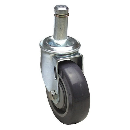 Stem Caster, 325 lb. Load, Gray Wheel