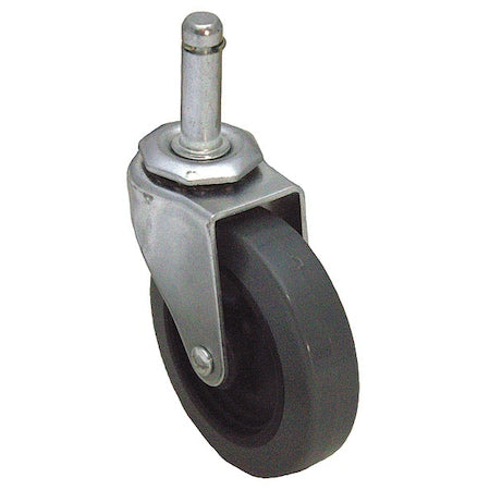 Stem Caster, 120 lb. Load, Gray Wheel