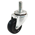 Stem Caster, 125 lb. Load, Black Wheel