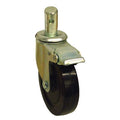 Stem Caster, 150 lb. Load, Black Wheel