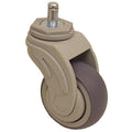 Stem Caster, 165 lb. Load, Gray Wheel