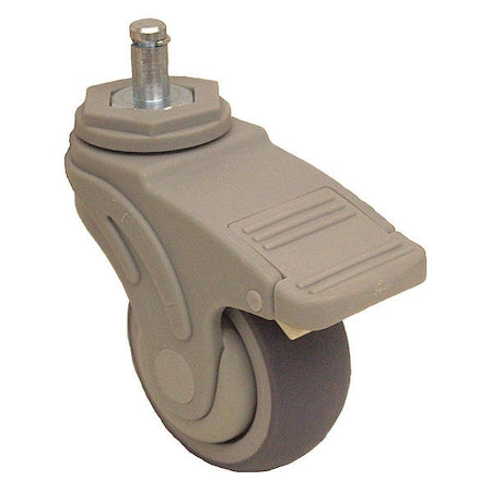 Stem Caster, 165 lb. Load, Gray Wheel