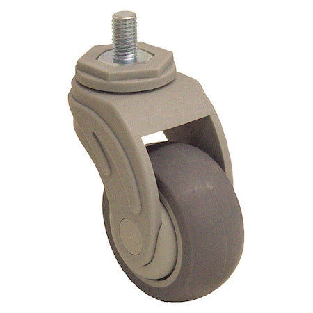 Stem Caster, 165 lb. Load, Gray Wheel