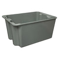 Stack & Nest Storage Container, 23.9 gal, 27-1/2 in L x 20 in W x 14-1/8 in H, Gray