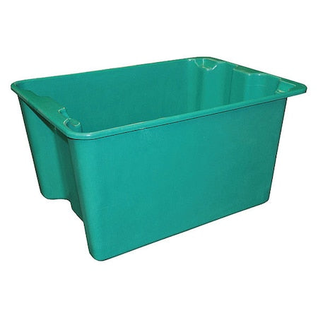 Stack & Nest Storage Container, 23.9 gal, 27-1/2 in L x 20 in W x 14-1/8 in H, Green