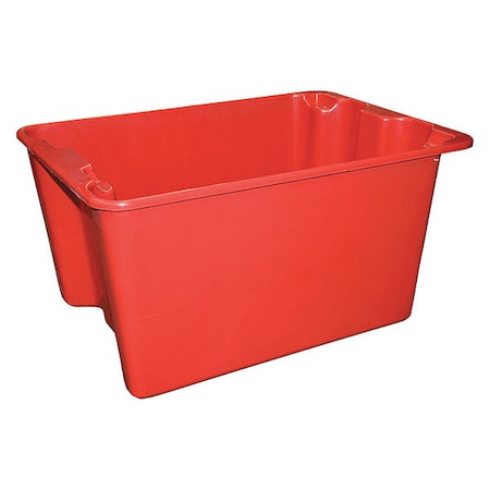 Stack & Nest Storage Container, 23.9 gal, 27-1/2 in L x 20 in W x 14-1/8 in H, Red