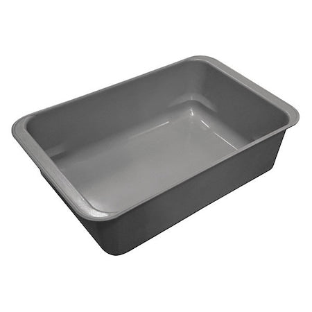 Nestable Storage Container, 2.8 gal, 17 in L x 11 in W x 5 in H, Gray