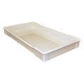 Stackable Storage Container, 9.3 gal, 35-3/4 in L x 19-3/4 in W x 3-3/4 in H, White