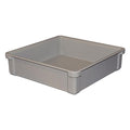 Stackable Storage Container, 4.7 gal, 17-1/2 in L x 17-1/2 in W x 4-1/2 in H, Gray