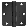 Butt Hinge, Steel, Flush Mounting, 1 7/16 in Leaf W x 3 1/2 in Leaf H, Powder Coated