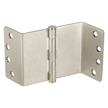Swing Clear Hinge, Steel, Flush Mounting, 1 1/4 in Leaf W x 4 in Leaf H, Satin Nickel