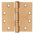 Butt Hinge, Steel, Flush Mounting, 1 11/16 in Leaf W x 4 in Leaf H, Satin Bronze