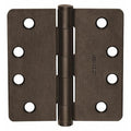 Butt Hinge, Steel, Flush Mounting, 1 11/16 in Leaf W x 4 in Leaf H, Oil Rubbed Bronze