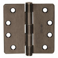 Butt Hinge, Steel, Flush Mounting, 1 11/16 in Leaf W x 4 in Leaf H, Satin Brass