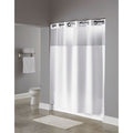 Shower Curtain, Polyester, White, 71 in W, 77 in L