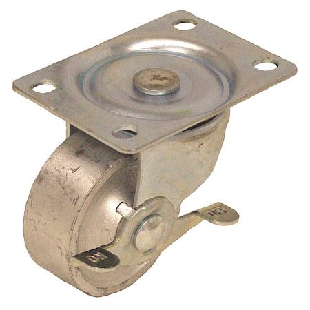 Plate Caster, Swivel, 2-1/2" Wheel dia.