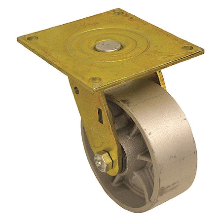 Plate Caster, Swivel, Iron, 6 1/2"H