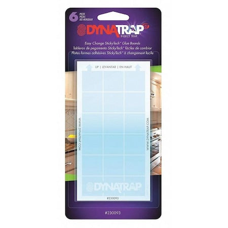 Replacement Glue Cards, 3in L x 1/64 in W, 6 Sheets