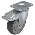 NSF-Listed Plate Caster, 250 lb. Ld Rating, Delrin