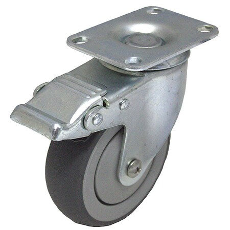NSF-Listed Plate Caster, 250 lb. Ld Rating, Delrin
