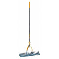 14-1/4 in Steel Thatching Rake, 19 Tines, 54 in L Wood Handle