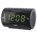 Clock, Blk, LED, 3-13/32 in. Hx5-3/8 in. W