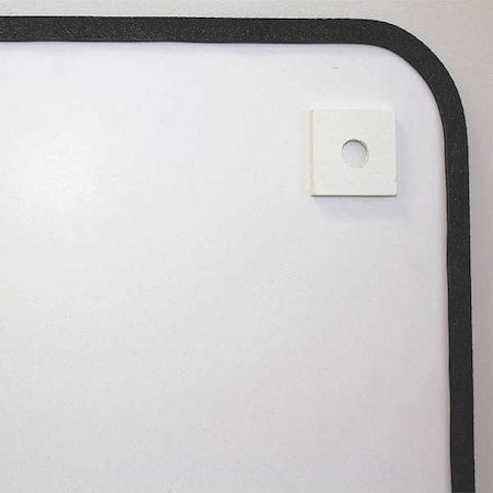 Dry Erase Board, Steel, 24 in, 36 in, Vinyl Frame, Blue/White, Gloss
