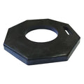 Traffic Cone Base, Rubber, 1 1/2 in Height, 17 1/2 in Length, 16.5 lb, Black