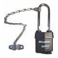 Padlock, Keyed Alike, Long Shackle, Rectangular Steel Body, Boron Shackle, 7/8 in W