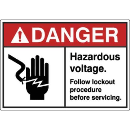 Label, Electrical Hazard, 3-1/2 in. H, PK5, HWL-535-704-5PK