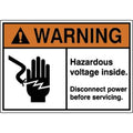 Label, Electrical Hazard, 3-1/2 in. H, PK5, HWL-535-713-5PK