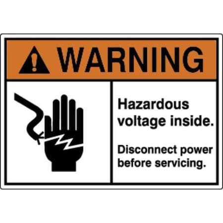 Label, Electrical Hazard, 3-1/2 in. H, PK5, HWL-535-713-5PK