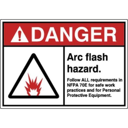 Label, Electrical Hazard, 3-1/2 in. H, PK5, HWL-535-707-5PK
