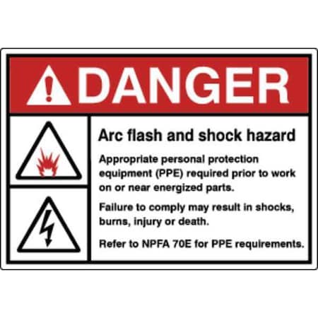 Label, Electrical Hazard, 3-1/2 in. H, PK5, HWL-535-710-5PK