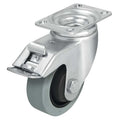 Swivel Plate Caster, Rubber, 3-1/2 in., 350 lb., C