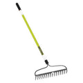 16 in Steel Bow Rake, 16 Tines, 60 in L Fiberglass Handle