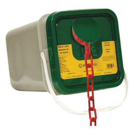 2" x 50 ft. Heavy Duty Plastic Chain, Red