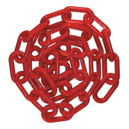 2" x 50 ft. Heavy Duty Plastic Chain, Red