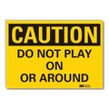 Caution Sign, 3-1/2 in. H, Vinyl, LCU3-0291-RD_5x3.5