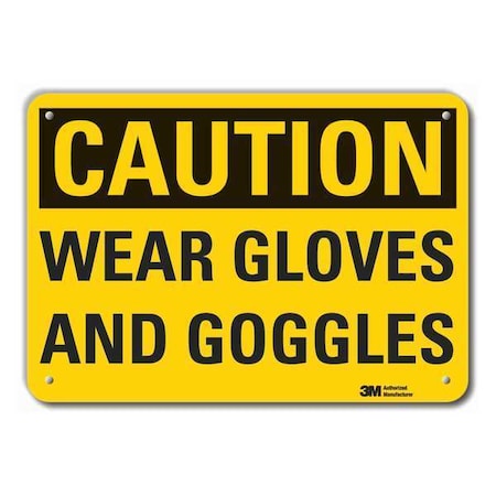 Caution Sign, 14" W, 10" H, 0.055" Thick, LCU3-0287-NP_14x10